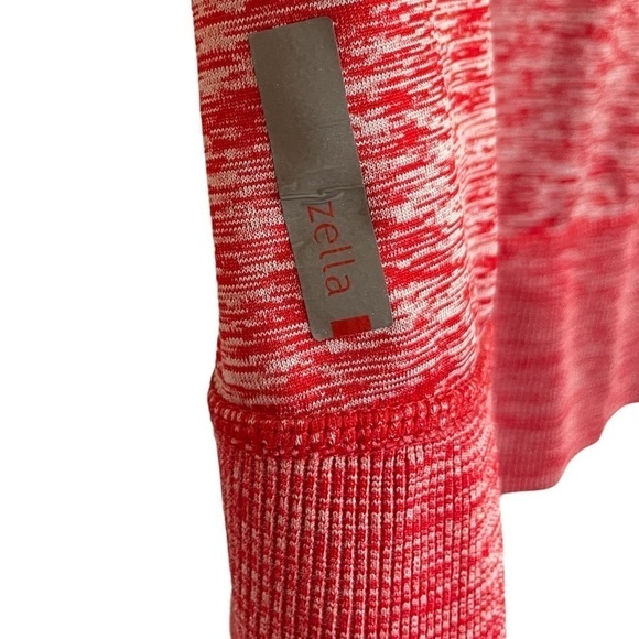 Zella Red Zeltek Slimfit Performer Quarter Zip Pullover, Size S - Picture 4 of 8